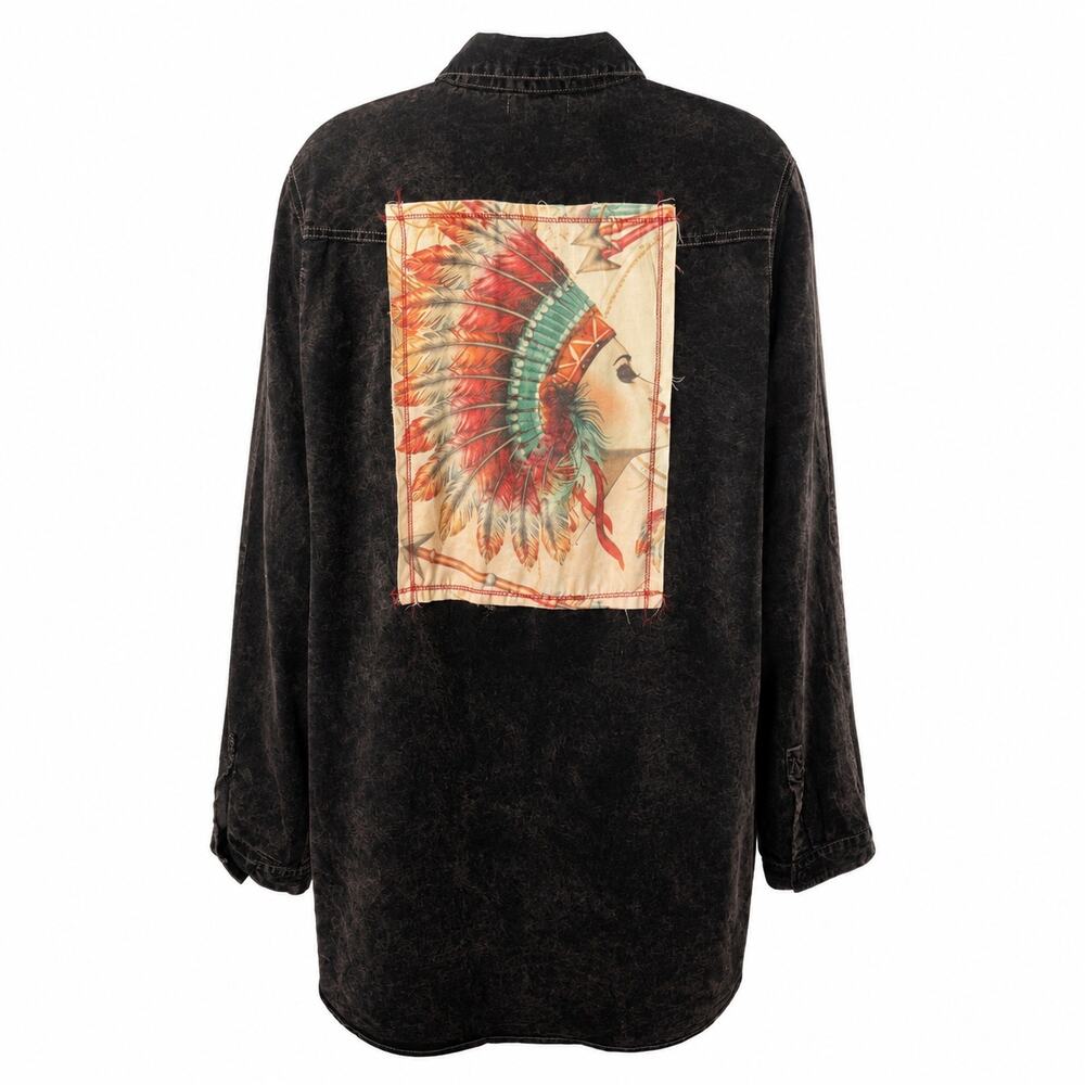 The Nu Vintage Acid Wash Shirt Jacket |Oversized |Made USA